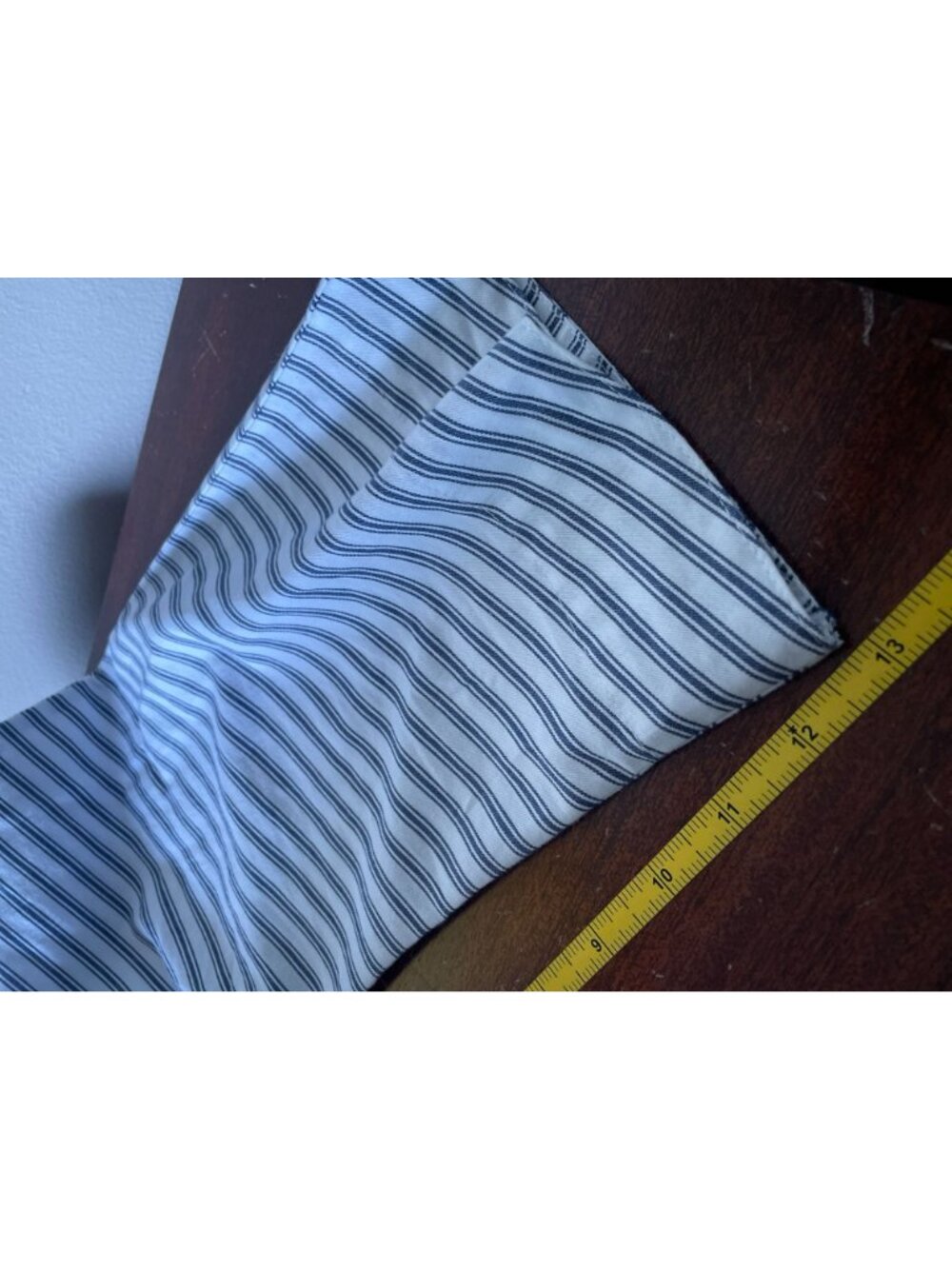 PETITE PLUME french ticking stripe cotton caftan SZ S Luxury Sleepwear - Picture 9 of 12
